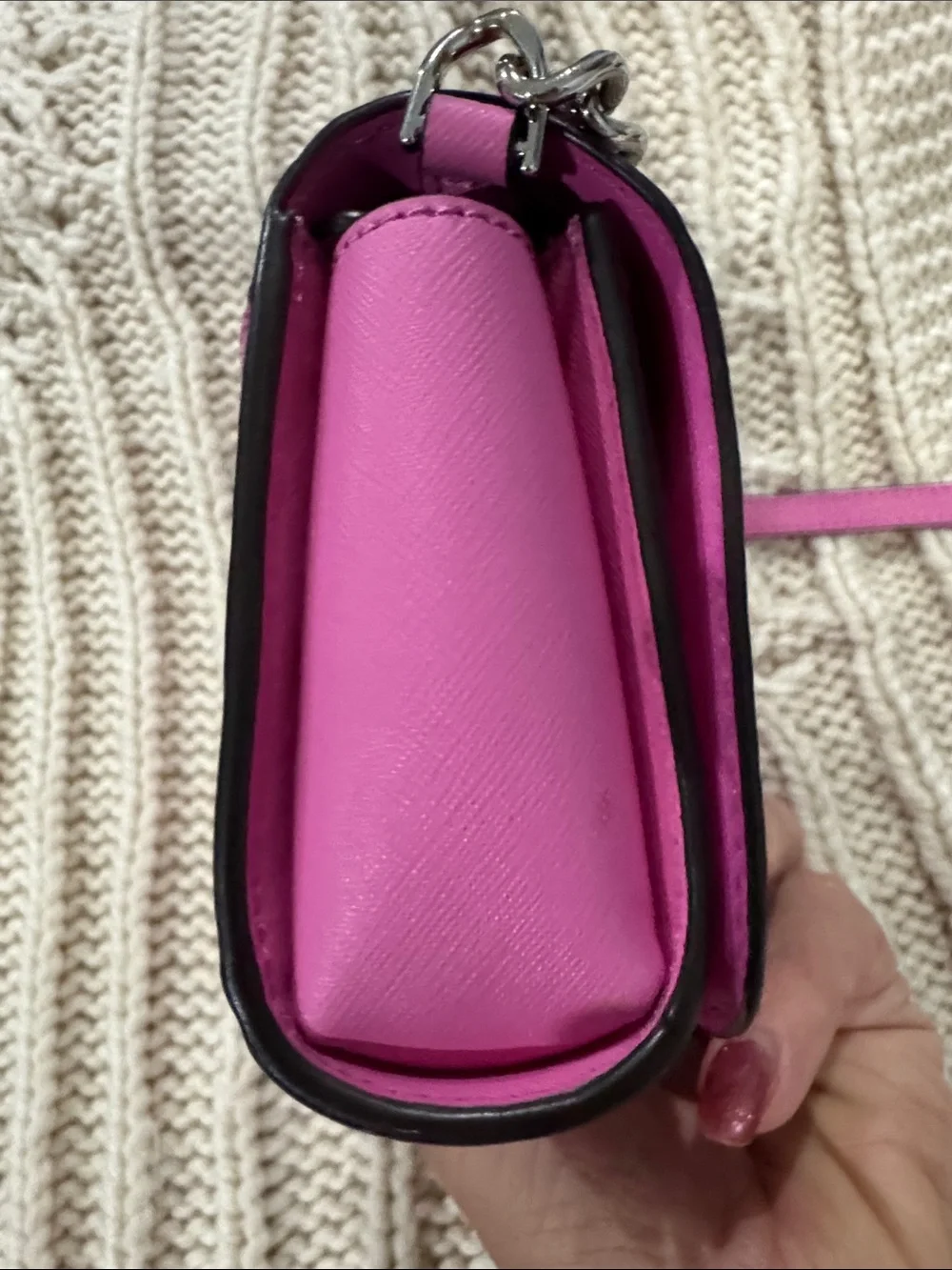 kate spade hot pink leather crossbody wallet EUC CLEAN